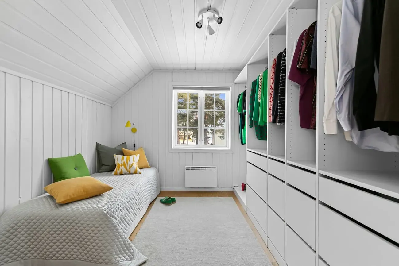 Room with different storage systems
