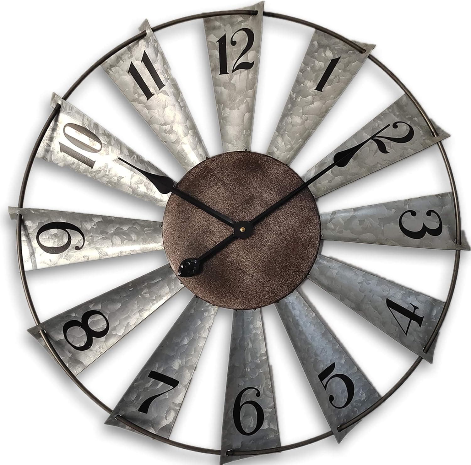 Mrocioa 24inch Windmill Distressed Metal Wall Decor