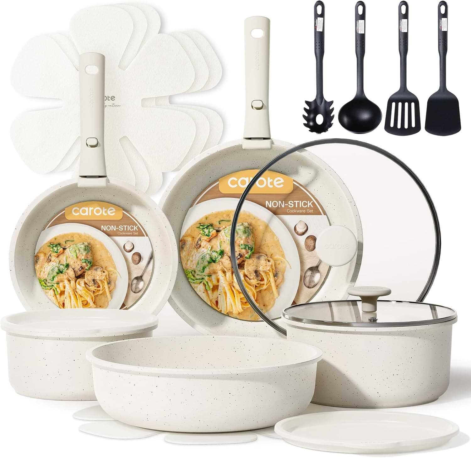 CAROTE 19pcs Pots and Pans Set